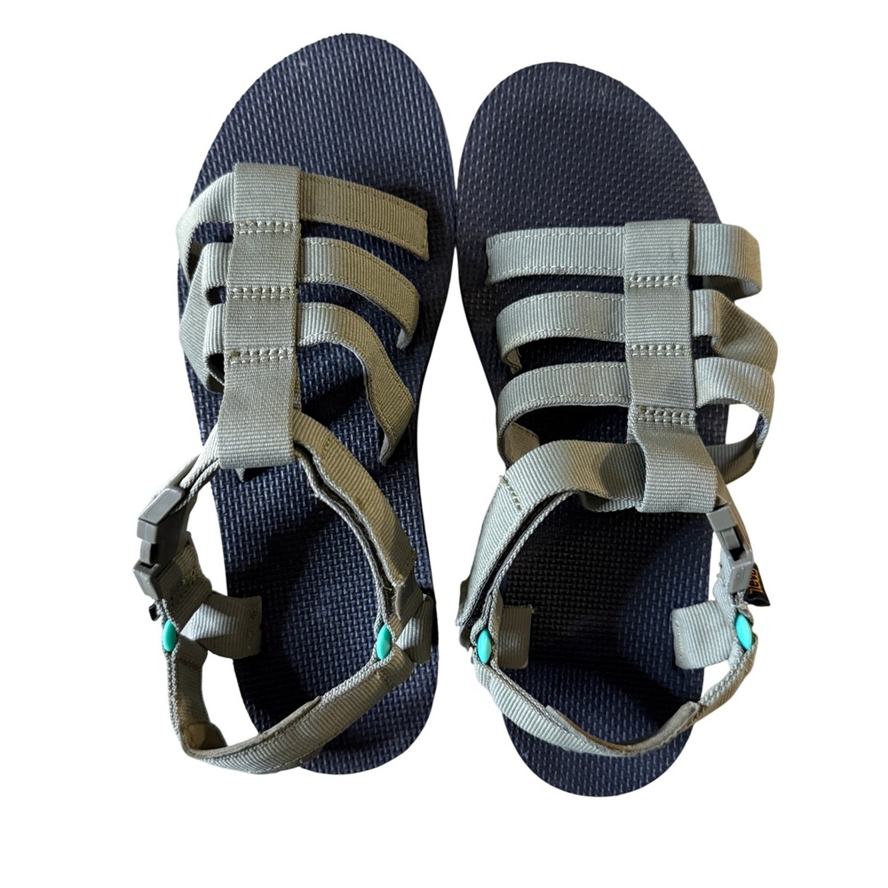 Teva Original Dorado Sandals size 10‎ Sage Green Gladiator Strappy Buckle
